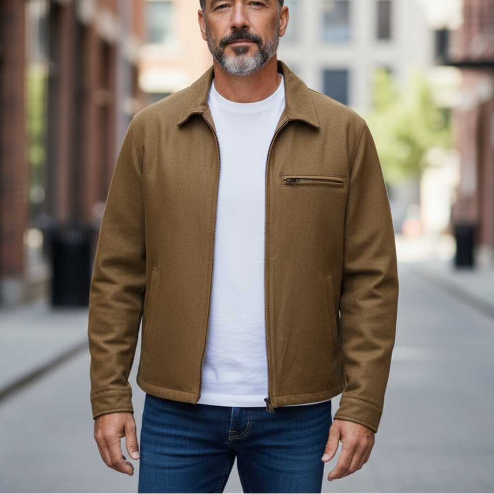 Old Navy Men's Wool Blend Tan Jacket